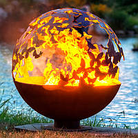 Вогнище-куля металеве Метелики (діаметр 90см)