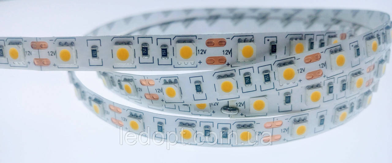 Світлодіодна стрічка SMD5050 14,4 W 60 LED/m IP20 білий нейтральний 4000-4500K