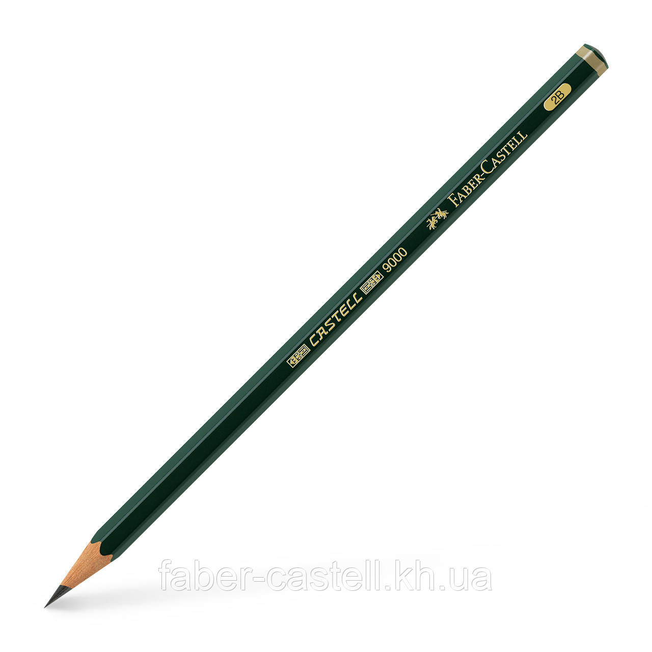 Олівець чорнографітний Faber-Castell CASTELL 9000 ступінь твердості 2B, 119002