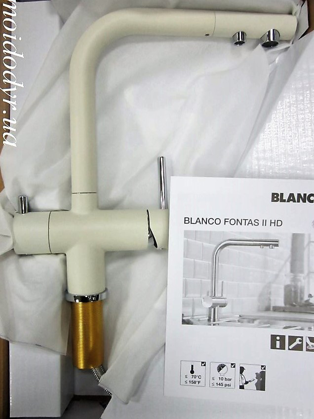 Змішувач Blanco Fontas II для гранітної кухонної мийки (жасмин), фото 1