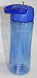 Пляшка пластикова для напоїв синя, 500 мл, фото 3