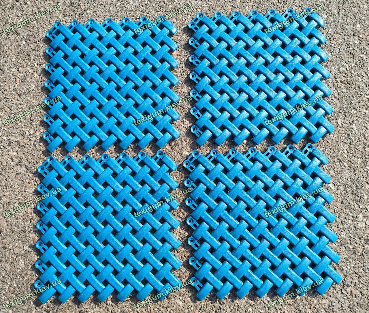 Противоскользящий ковер для бани Плетень цвет голубой - фото 3 - id-p741726339
