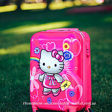 Валіза дитяча дорожня ручна поклажа з кодовим замком 52 см Кітті 1881-5, фото 3