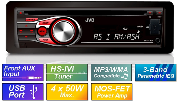 Автомагнітола Автомагнітола CD/MP3 JVC KD-R38EE