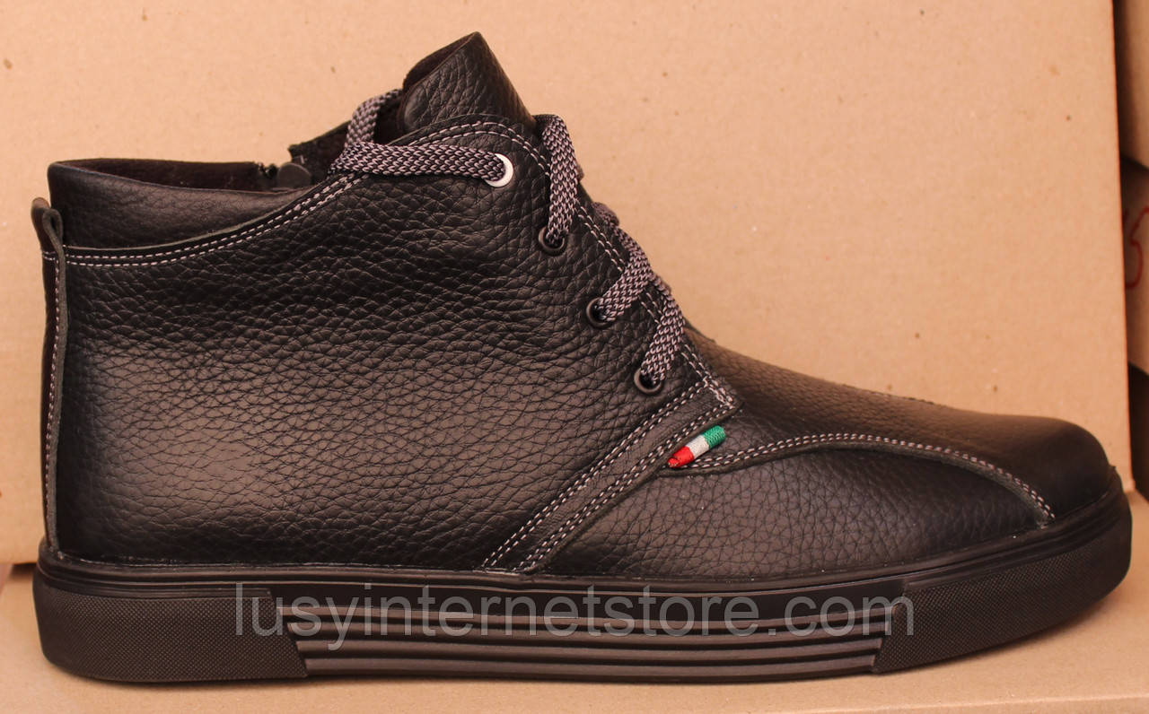 Черевики шкіряні зимові від виробника модель АМК63, фото 1