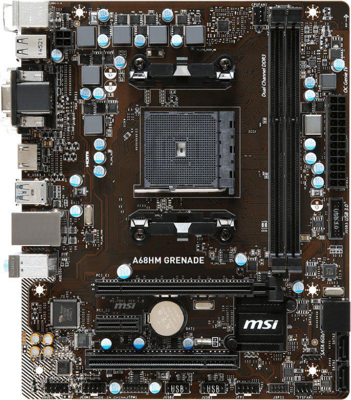 Плата під AMD Socket FM2+ (sFM2) MSI A68HM GRENADE на DDR3 з HDMI! тримає до A10 PRO-8850B +X4 CARRIZO FM2+, фото 1