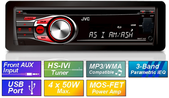 Автомагнітола Автомагнітола CD/MP3 JVC KD-R417EE