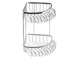 Поличка подвійна кутова решітка Kugu 218C, хром