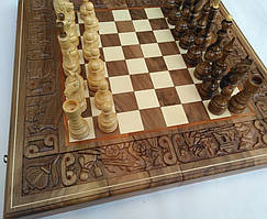 Шахи-нарди дерев'яні ручної роботи Бой за корону