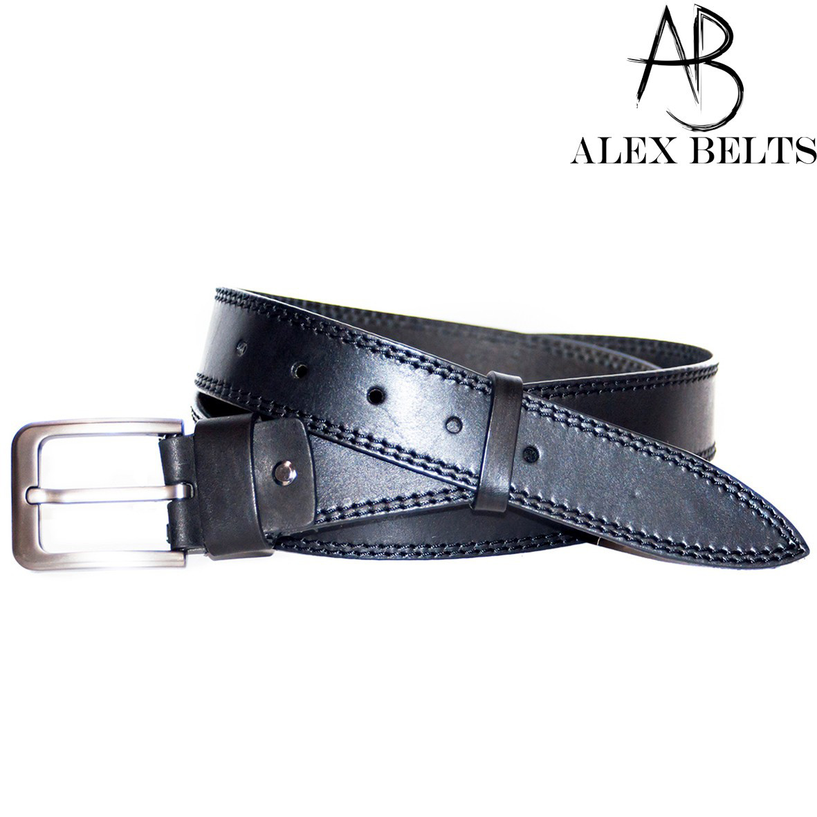 Ремінь чоловічий джинсовий батальний шкіряний гладкий ( Вознесенськ ) 40 мм - купити оптом в Одесі