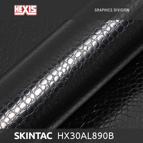 Hexis Pitch Black Alligator Gloss HX30AL890B имитирующая кожу крокодила 1.37 m - фото 2 - id-p11881658