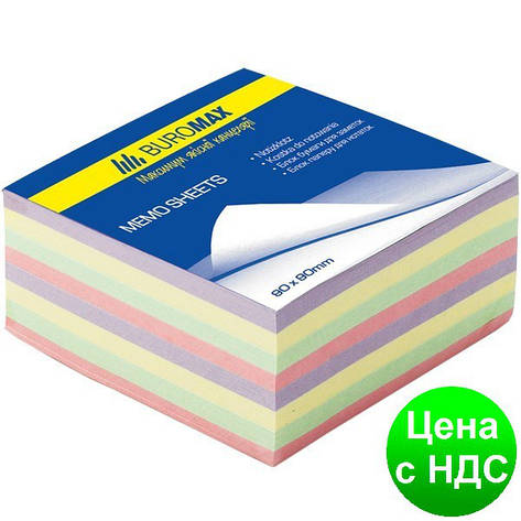 Блок паперу для нотаток"Декор" 80х80х30мм, не скл. BM.2273, фото 1
