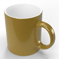 Чашка для сублімаційного друку, золотистий металік 330 мл