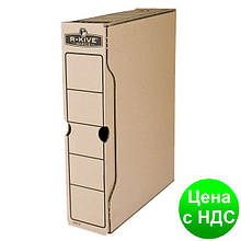 Бокс для архивации док. R-Kive Basics 80мм, коричн. f.91402