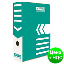 Бокс для архівації документів 80мм, бірюзовий BM.3260-06