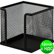 Бокс для паперу 100х100х100мм, металевий, чорний BM.6215-01