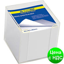 Бокс з білим папером 90х90х90мм., прозорий BM.2290-03
