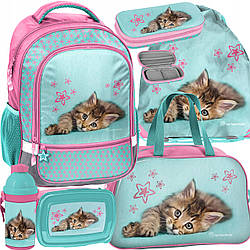 Шкільний рюкзак із кішкою PASO, комплект 6 шт.