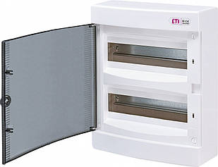 Щит зовнішній. розподільний ECT 24PT (24мод.прозор.дверцята)