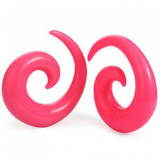 Розтяжка спіраль рожева акрилова