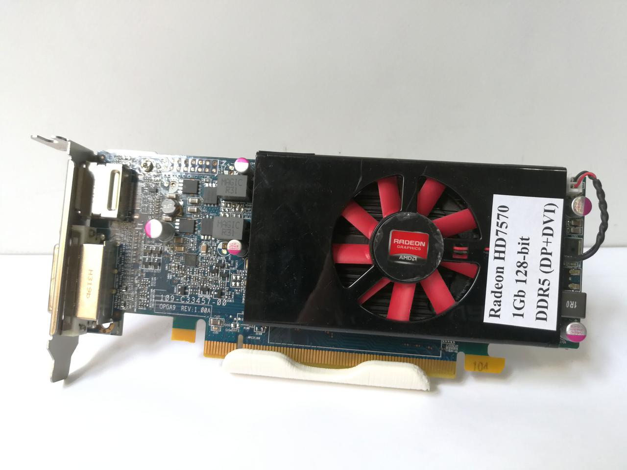Відеокарта ATI Radeon HD 7570, 1 ГБ, виходи — DP, DVI