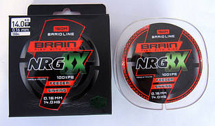 Шнур Brain NRG 8X sinking, 200m, 0.08 mm 7.2 kg ц:brown