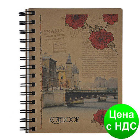 Записна книжка KRAFT В6, 96 аркушів, клітинка BM.2479, фото 1