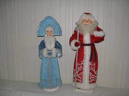 Ляльки Ірини Зикрань. Новий рік! Дід Мороз і Снігуронька знайшли свій дім. Перебувають у приватній колекції, під ялинкою.