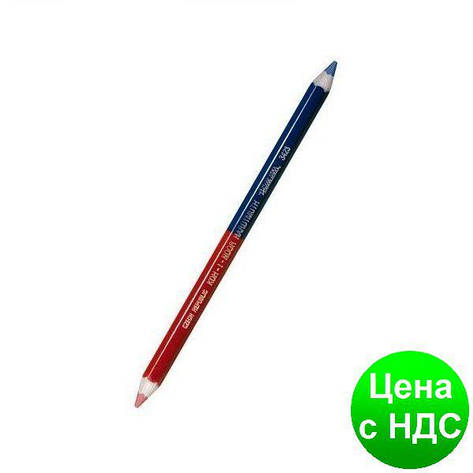 Олівець кольоровий червоний+синій (потовщений грифель) KR3423.EG, фото 1