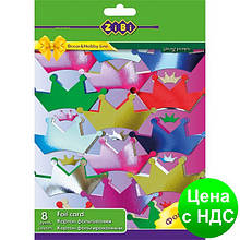 Картон фольгирований А4, 8 кольорів, 8 листів ZB.1960