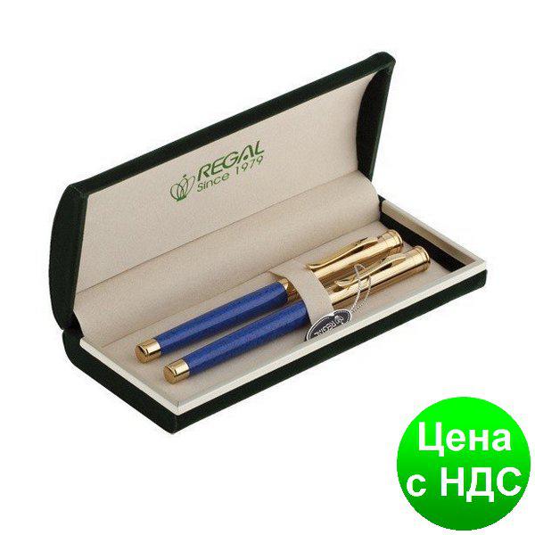 Комплект ручок (П+Р) у подарунковому футлярі L, синій з золотом R68006.L.RF