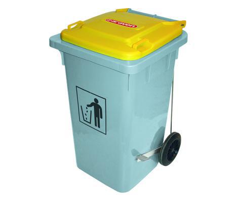 Контейнер для сміття 490х525х800 мм 100 л (жовта кришка) Araven 05404