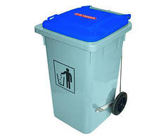 Контейнер для сміття 490х525х940 мм 120 л (синя кришка) Araven 03405