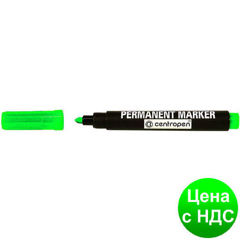 Маркер водост. Permanent цілий. 2,5 мм., зелений 8566зел., фото 1