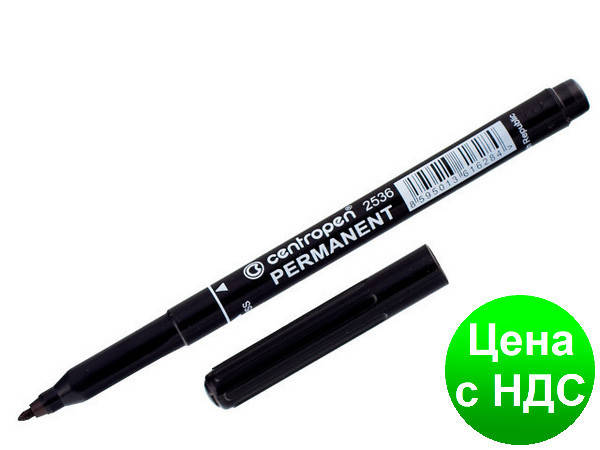Маркер водост. Permanent тонкопиш. 1мм., чорний 2536черн., фото 1