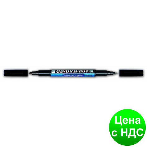 Маркер водостійкий CD-DVD DUO 830, чорний gr.M830.Black, фото 1