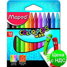Мел восковой COLOR PEPS Wax Crayons, 12 цв. MP.861011
