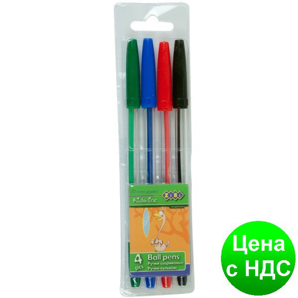 Набір з 4-х кулькових ручок, 4 кол. ZB.2010