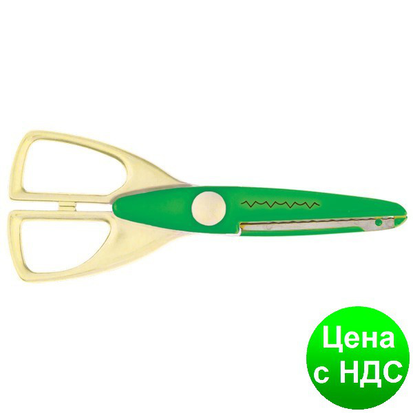 Ножиці "зигзаг" 165мм, зелений ZB.5020-04