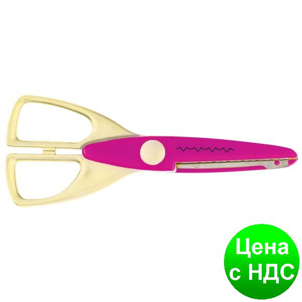 Ножиці "зигзаг" 165мм, рожевий ZB.5020-10