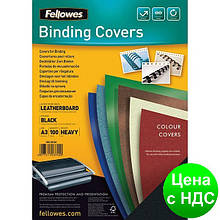 Обкладинка картонна А3 DELTA 250мкм, під шкіру, чорна f.53744