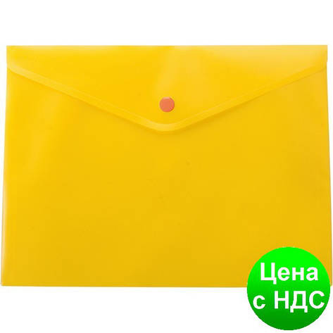 Папка-конверт А5 на кнопці, жовта BM.3936-11, фото 2