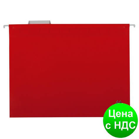 Файл підвісний А4, пластиковий, червоний BM.3360-05, фото 1