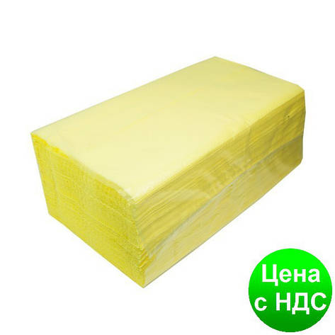 Рушники паперові целюлозные Z-подібні.,160 шт., 2-х слойні, жовтий 10100104, фото 1