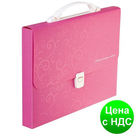 Портфель пластиковий A4/35мм, BAROCCO, рожевий BM.3719-10, фото 2