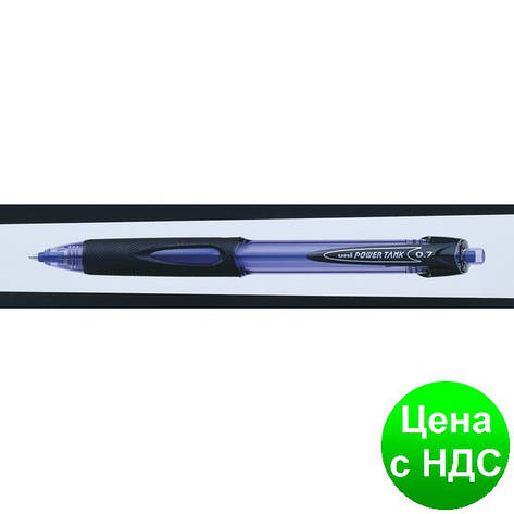 Ручка кулька. авт. uni POWER TANK 0.7 мм, синя SN-227.Blue, фото 1