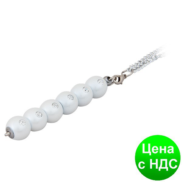 Ручка кулькова "Secret", з кристалами, білий, в подарунковому футлярі LS.401021-12