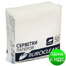 Салфетки бум. BuroClean, 240*240, 50шт., в п/п упак., белый 10100202