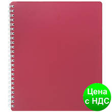 Зошит на пруж. CLASSIC B5, 80 аркушів, кл., червоний, пласт.обкладинка BM.2419-005