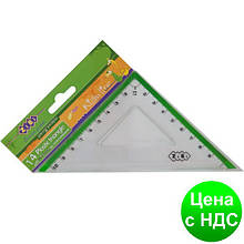 Трикутник 100мм, з салатовою смужкою, блістер ZB.5620-15